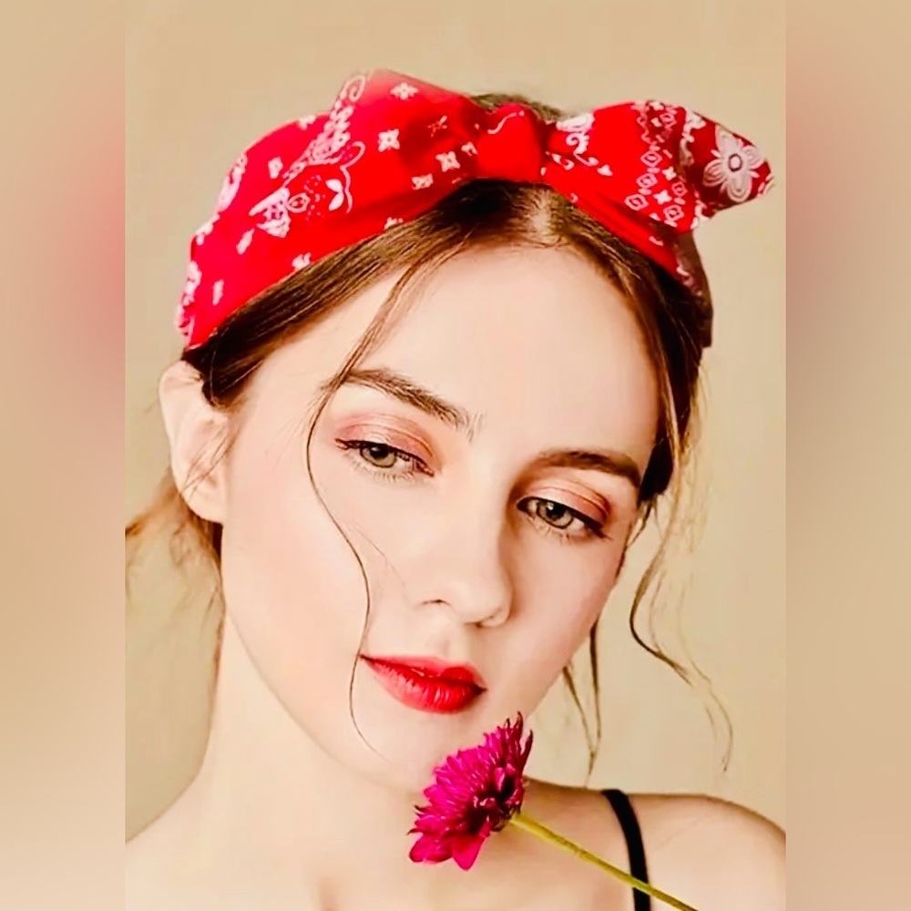 Women’s Multi-Color Paisley Bow Headband – Bosimi Style